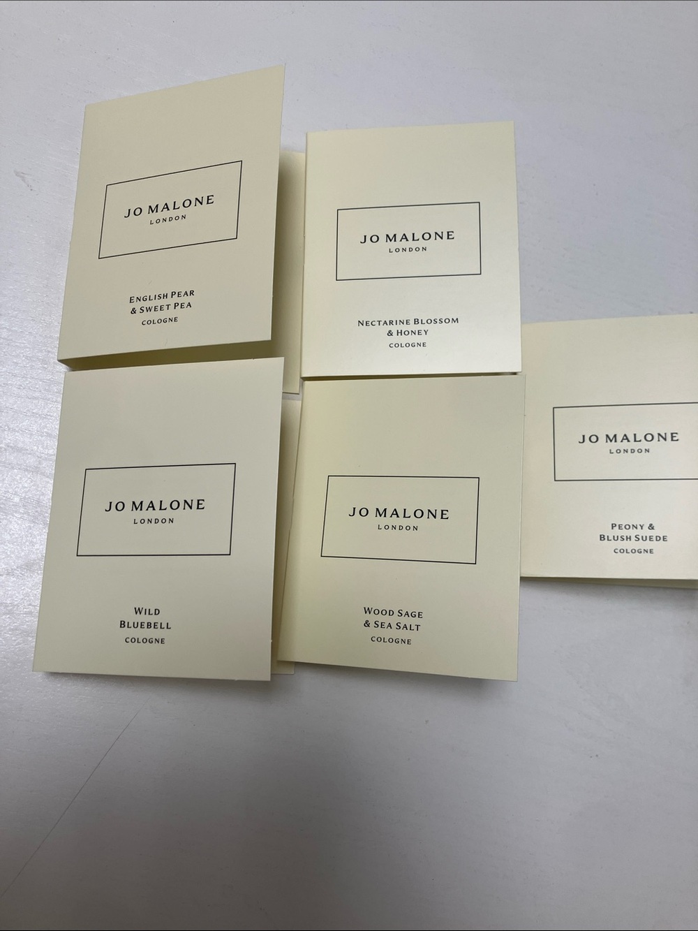 Beautiful Chanel bag and Jo Malone Cream Cologne Sample Cards -
